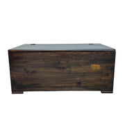 Rustic Dark Wood Storage Chest and Blanket Box