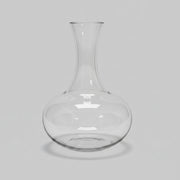 Minimalist Hand Blown Clear Glass Onion Shape Decanter Vase