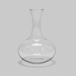 Minimalist Hand Blown Clear Glass Onion Shape Decanter Vase