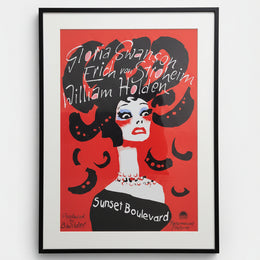 Sunset Boulevard Framed Vintage Style Polish Film Poster Print