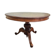 Victorian Style Solid Mahogany Round Pedestal Dining Table