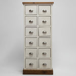 Marina Homes Rustic 12-Drawer Apothecary Storage Slim Tallboy