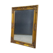 Ornate Baroque Inspired Gilded Gold Large Rectangular Wall Mirror
