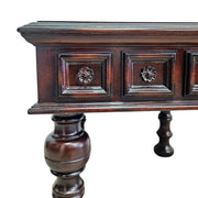 Elegant Mahogany Finished Side Table with Protective Glass Top