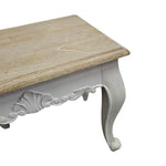 Provincial Scalloped Side Table with Natural Oak Top