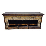 Rajasthani Ornate Hand Carved Solid Wood Credenza Sideboard