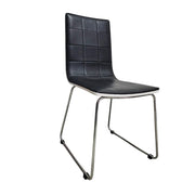 KARE Design Quilted Black Faux Leather Cantilever Chair