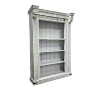 Heritage Carved Solid Wood Whitewashed Tall Bookcase