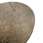 Blackened Round Reclaimed Wood Coffee Table