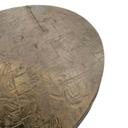 Blackened Round Reclaimed Wood Coffee Table