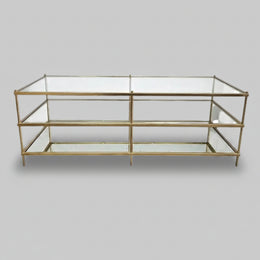 West Elm Mid-Century Brass Terrace Coffee Table