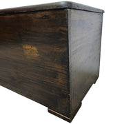 Rustic Dark Wood Storage Chest and Blanket Box