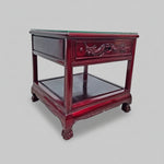Chinese Dragon-Carved Rosewood Side Table