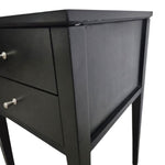 John Lewis Contemporary Black Wood Two-Drawer Nightstand
