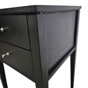 John Lewis Contemporary Black Wood Two-Drawer Nightstand