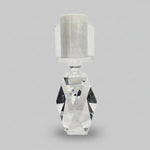 Architectural Clear Faceted Glass Gemstone Pillar Candlestick