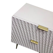 West Elm Audrey Mid-Century Style Geometric Light Pink Nightstand