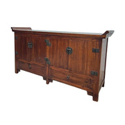 Classic Asian-Inspired Altar Sideboard in Rich Dark Wood