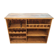 Hand-Carved Rustic Bar Counter