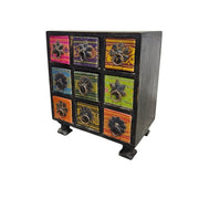 Heritage Hand Painted Multi Colour 9 Drawer Mini Spice Chest
