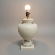 Refined Neo-Classical Style Off-White Urn Ceramic Table Lamp