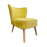 Mid-Century Modern Mustard Velvet Accent Chair