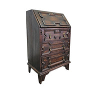 20th Century Oak Bureau with Geometric Moulding