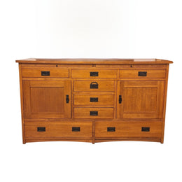 Extra-Long Farmhouse Buffet with Multi-Storage Drawers