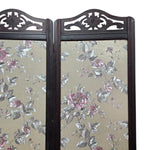 Floral Four-Panel Lightweight Folding Room Divider Screen