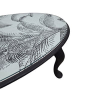 Black & White Oval Coffee Table