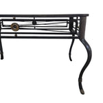 Classical Wrought Iron Glass Top Coffee Table