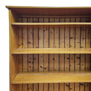 Classic Oak Wood Open-Shelf Kitchen Hutch