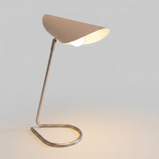Minimalist Mid-Century Modern Matte White Curl Desk Lamp