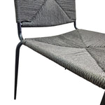 Marina Home Mid-Century Style Black Paper Cord Flair Stiletto Accent Dining Chair