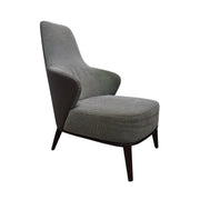 Single Seater Fabric Armchair with Ottoman