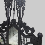 Heritage Sindhi Hand-Carved Solid Wood Four-Poster Antique Bed