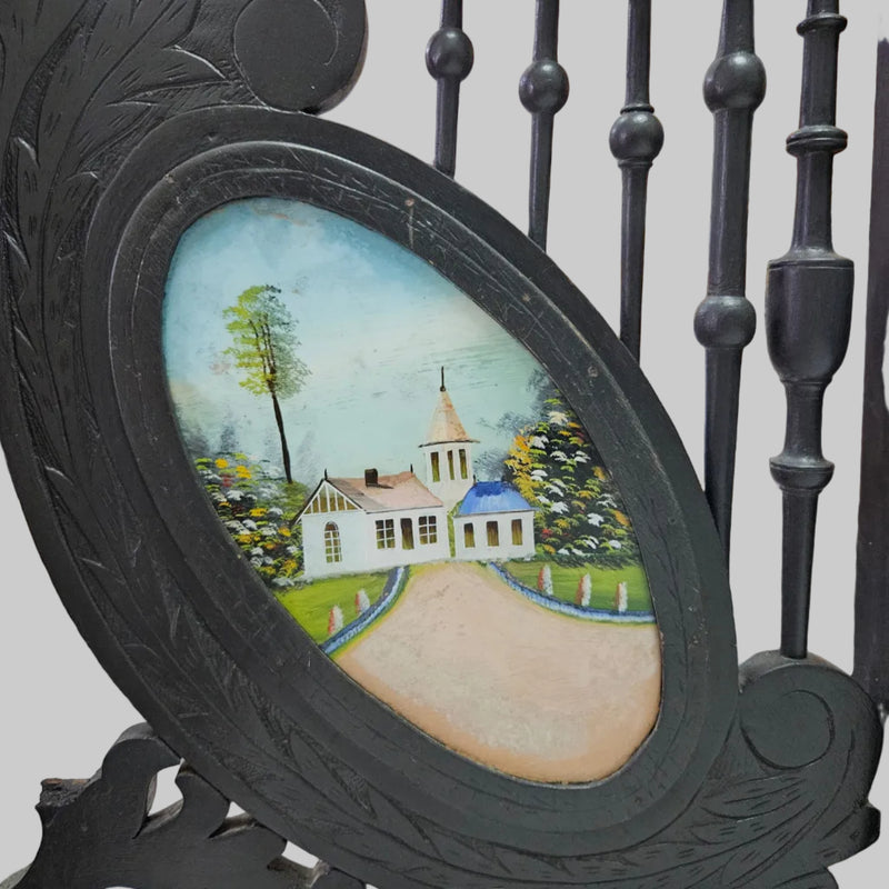 Heritage Sindhi Hand-Carved Solid Wood Four-Poster Antique Bed
