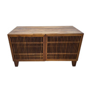 Slatted Mid-Century Modern Storage Console