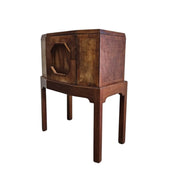 19th Century Marquetry Octagonal Cellarette on Stand