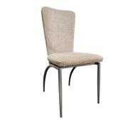 Contemporary High-Back Velvet Fabric Dining Chair