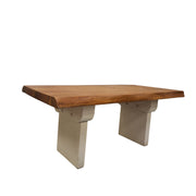 Rustic Wood-Top Coffee Table