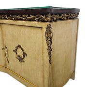 Ornate Baroque Style Gilded Cream Four Door Credenza Sideboard