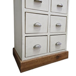 Marina Homes Rustic 12-Drawer Apothecary Storage Slim Tallboy