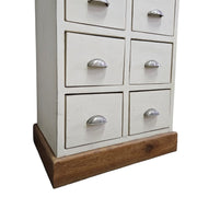 Marina Homes Rustic 12-Drawer Apothecary Storage Slim Tallboy