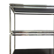 Design Atelier Architectural Silver Chrome Six-Tier Étagère Bookshelf