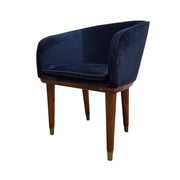 Pottery Barn Navy Velvet Club Accent Chair