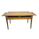 Elegant Neoclassical Style Wooden Desk with Silver Accents