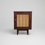 Bohemian Woven Rattan Wood Bedside Table