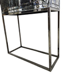 THE One Retro Glam Distressed Mirrored Glass Drinks Cabinet