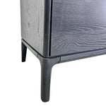 West Elm Mid-Century Style Parker Dark Ash and Marble Nightstand